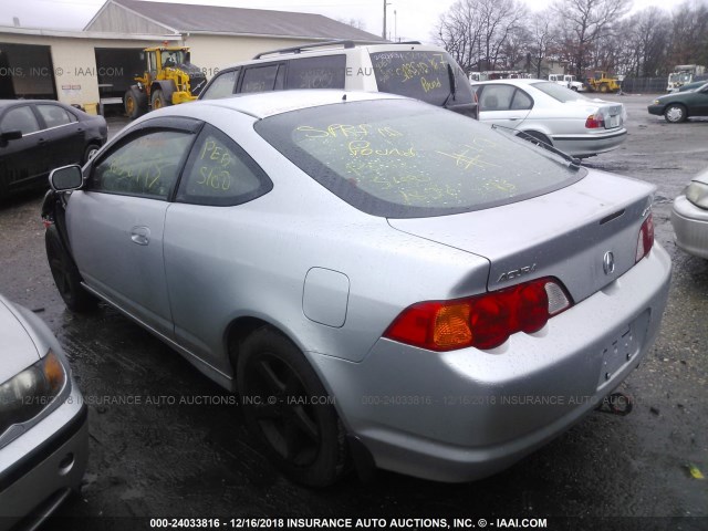JH4DC53032C001659 - 2002 ACURA RSX TYPE-S SILVER photo 3