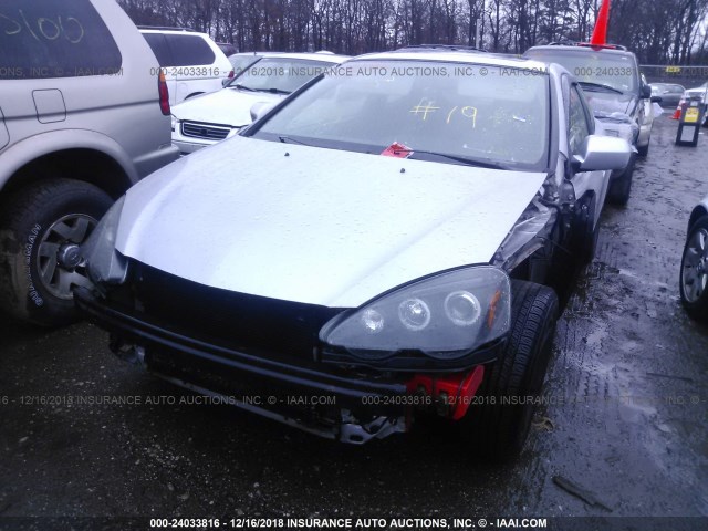 JH4DC53032C001659 - 2002 ACURA RSX TYPE-S SILVER photo 6