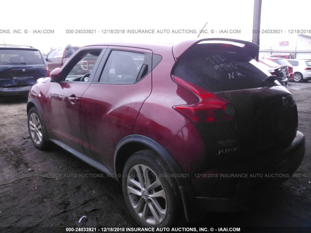 JN8AF5MV2DT216544 - 2013 NISSAN JUKE S/SV/SL RED photo 3