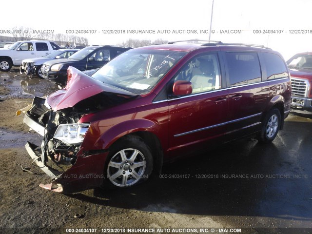 2A8HR54169R512558 - 2009 CHRYSLER TOWN & COUNTRY TOURING RED photo 2