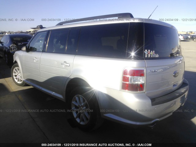 2FMGK5B84FBA07786 - 2015 FORD FLEX SE SILVER photo 3