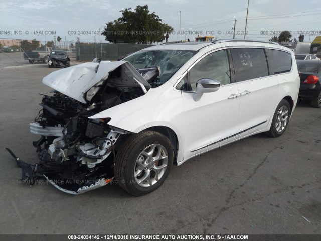 2C4RC1GG2KR551997 - 2019 CHRYSLER PACIFICA LIMITED WHITE photo 2