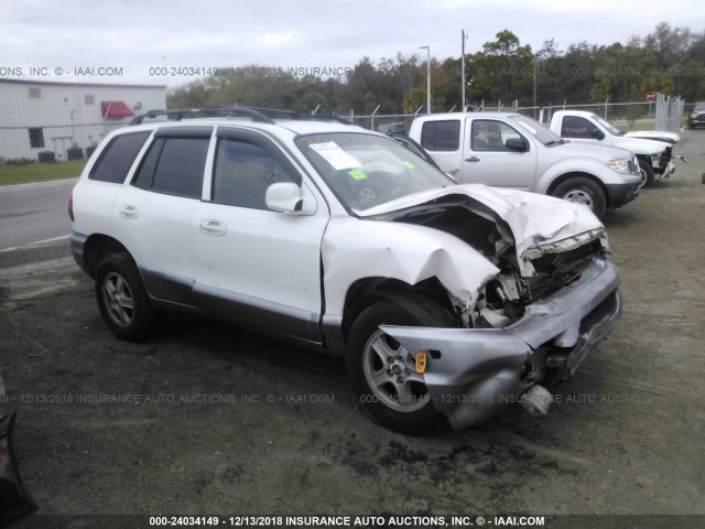 KM8SC13E64U763535 - 2004 HYUNDAI SANTA FE GLS/LX WHITE photo 1