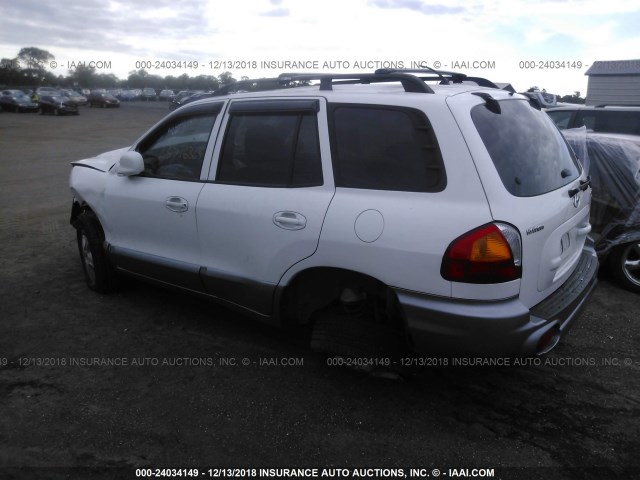 KM8SC13E64U763535 - 2004 HYUNDAI SANTA FE GLS/LX WHITE photo 3