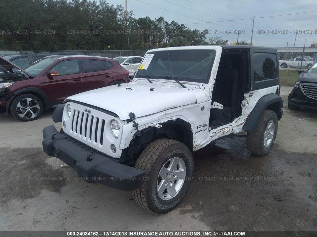 1C4AJWAGXGL133938 - 2016 JEEP WRANGLER SPORT WHITE photo 2