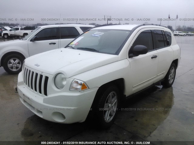 1J8FT470X8D620236 - 2008 JEEP COMPASS SPORT WHITE photo 2