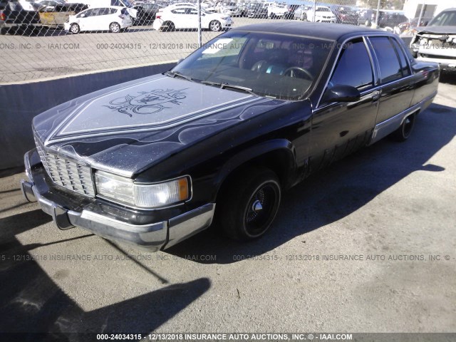 1G6DW52P0TR703835 - 1996 CADILLAC FLEETWOOD BROUGHAM BLACK photo 2