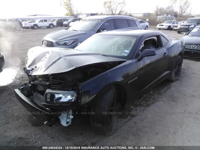 2G1FB1E31F9207579 - 2015 CHEVROLET CAMARO LS BLACK photo 2