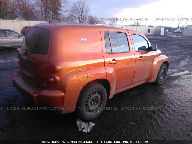 3GNCA13D78S704982 - 2008 CHEVROLET HHR LS ORANGE photo 4