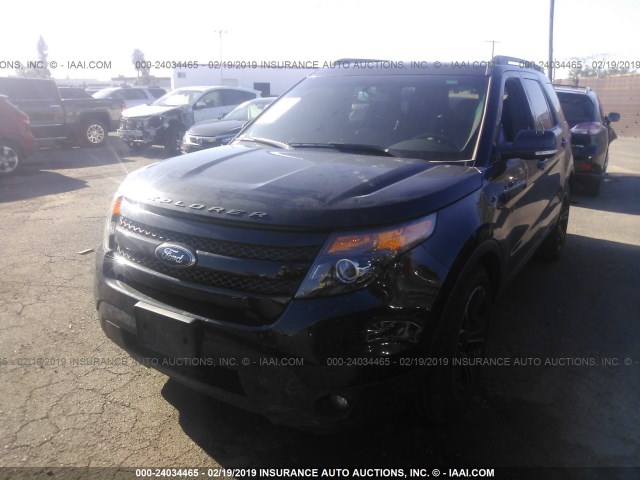 1FM5K8GT6FGA03432 - 2015 FORD EXPLORER SPORT BLACK photo 2