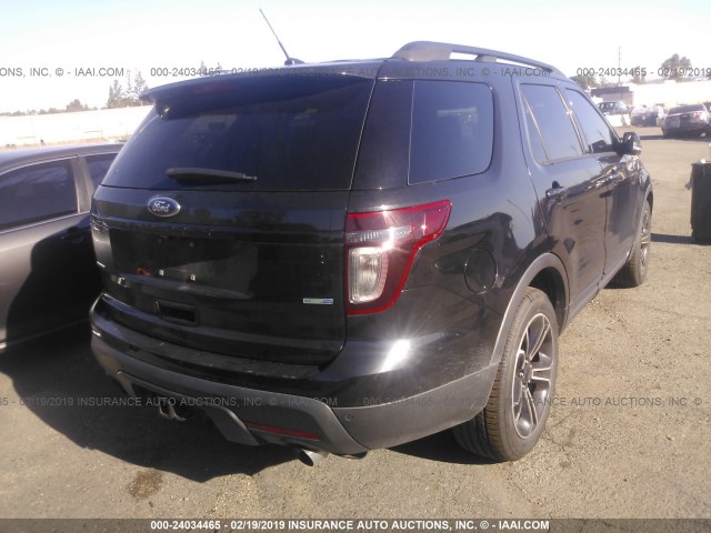 1FM5K8GT6FGA03432 - 2015 FORD EXPLORER SPORT BLACK photo 4