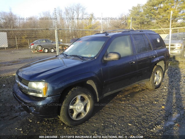 1GNDT134X72278860 - 2007 CHEVROLET TRAILBLAZER LS/LT BLUE photo 2