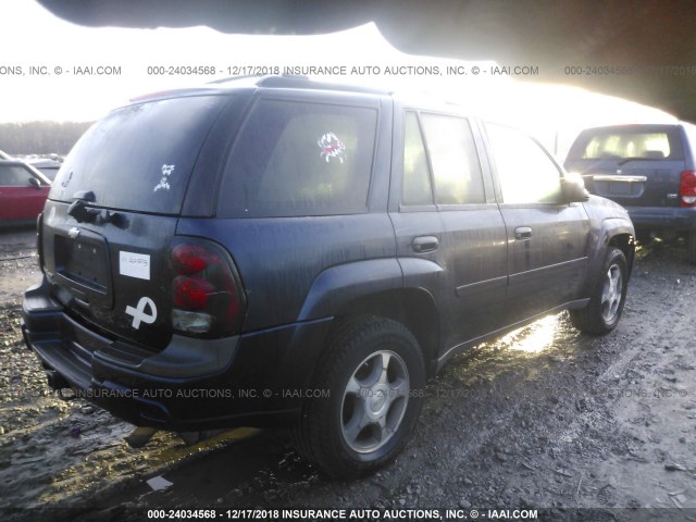 1GNDT134X72278860 - 2007 CHEVROLET TRAILBLAZER LS/LT BLUE photo 4