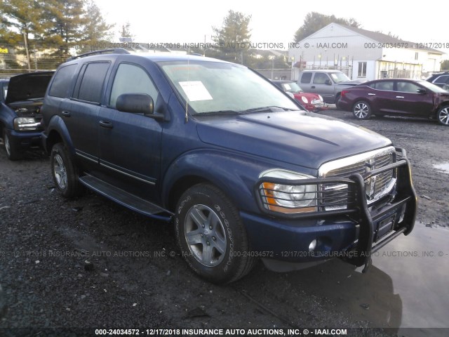 1D4HB58D64F239270 - 2004 DODGE DURANGO LIMITED BLUE photo 1