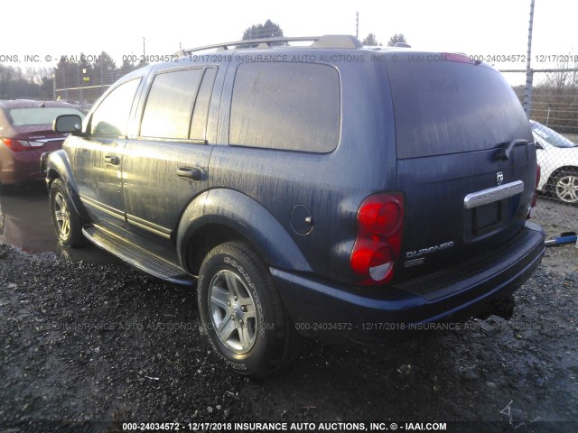 1D4HB58D64F239270 - 2004 DODGE DURANGO LIMITED BLUE photo 3