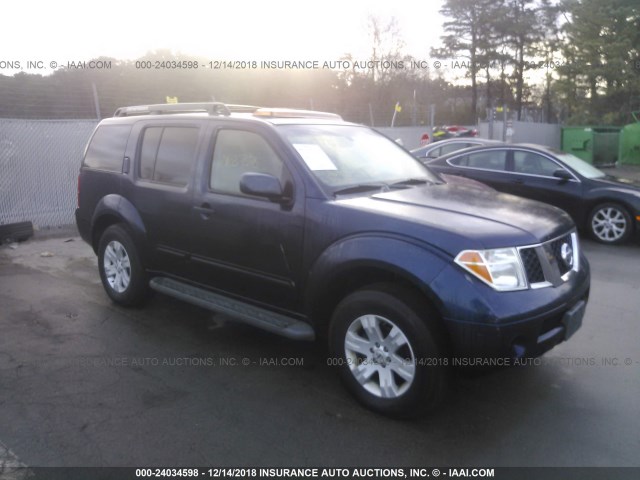5N1AR18W46C632429 - 2006 NISSAN PATHFINDER LE/SE/XE BLUE photo 1