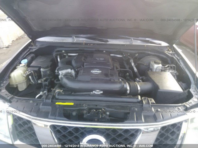 5N1AR18W46C632429 - 2006 NISSAN PATHFINDER LE/SE/XE BLUE photo 10