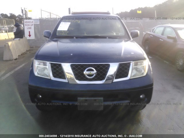 5N1AR18W46C632429 - 2006 NISSAN PATHFINDER LE/SE/XE BLUE photo 6