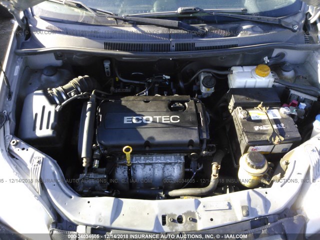 KL1TD6DE9BB197775 - 2011 CHEVROLET AVEO LS/LT Сұр фото 10