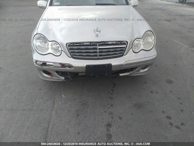 WDBRF81JX5F616013 - 2005 MERCEDES-BENZ C 240 4MATIC SILVER photo 6