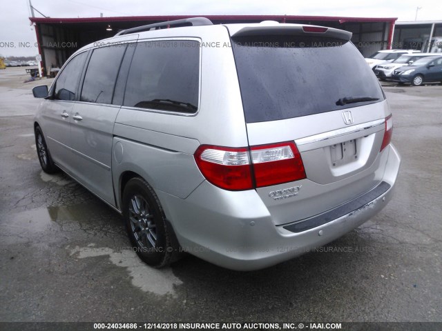 5FNRL38837B036951 - 2007 HONDA ODYSSEY TOURING SILVER photo 3