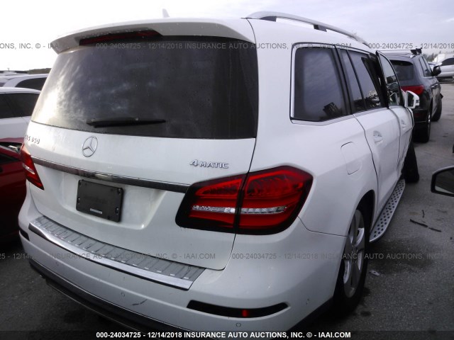 4JGDF6EE2HA786599 - 2017 MERCEDES-BENZ GLS 450 4MATIC WHITE photo 4