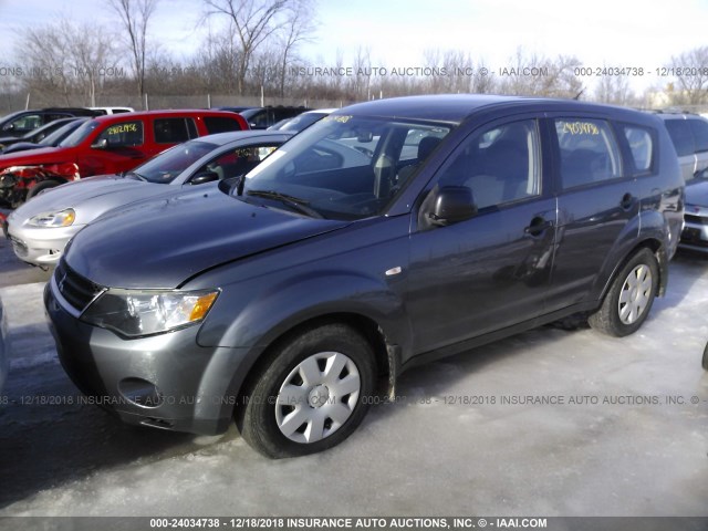 JA4MS31X37U002704 - 2007 MITSUBISHI OUTLANDER ES/LS GRAY photo 2