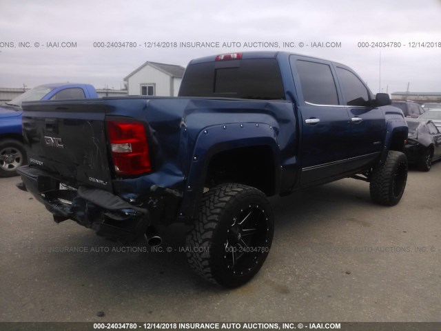 3GTU2WECXFG393558 - 2015 GMC SIERRA K1500 DENALI BLUE photo 4