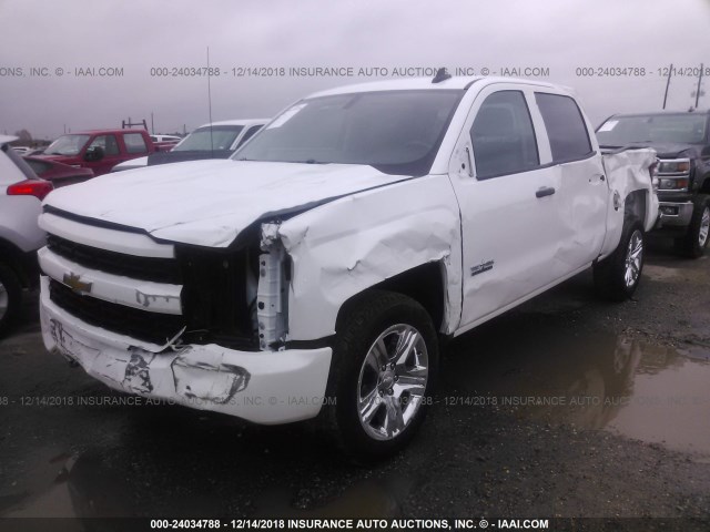 3GCPCPEH4JG450020 - 2018 CHEVROLET SILVERADO C1500 CUSTOM WHITE photo 2