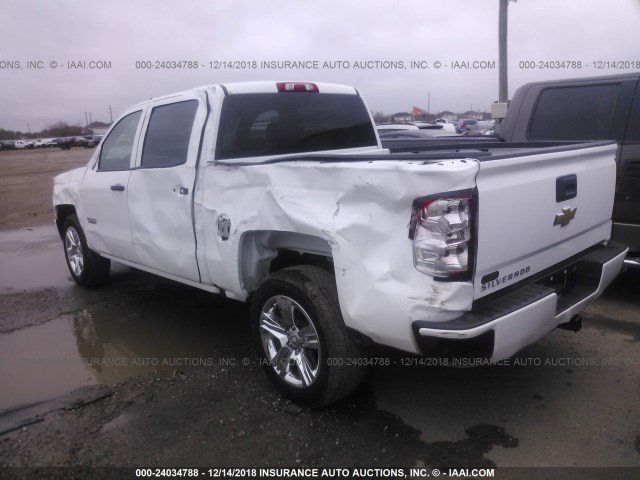 3GCPCPEH4JG450020 - 2018 CHEVROLET SILVERADO C1500 CUSTOM WHITE photo 3