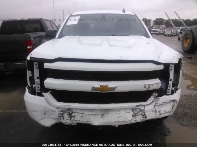 3GCPCPEH4JG450020 - 2018 CHEVROLET SILVERADO C1500 CUSTOM WHITE photo 6