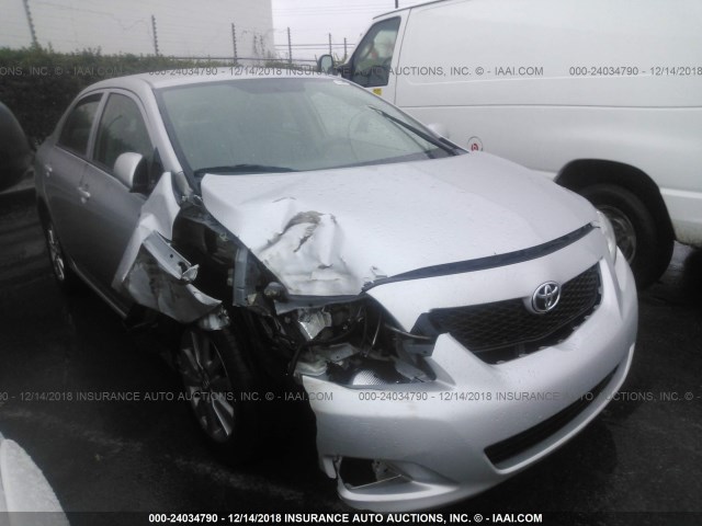 2T1BU4EE2AC368468 - 2010 TOYOTA COROLLA S/LE/XLE SILVER photo 1