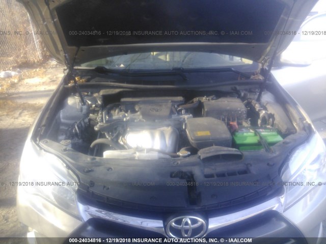 4T4BF1FK0FR446450 - 2015 TOYOTA CAMRY LE/XLE/SE/XSE TAN photo 10