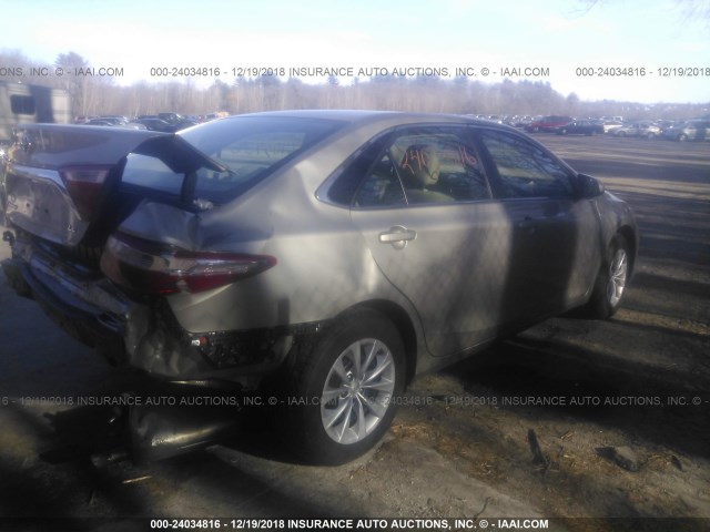 4T4BF1FK0FR446450 - 2015 TOYOTA CAMRY LE/XLE/SE/XSE TAN photo 4