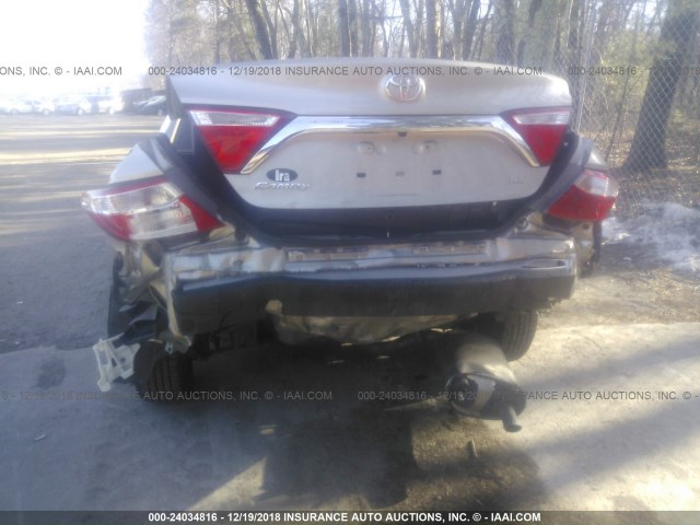 4T4BF1FK0FR446450 - 2015 TOYOTA CAMRY LE/XLE/SE/XSE TAN photo 6