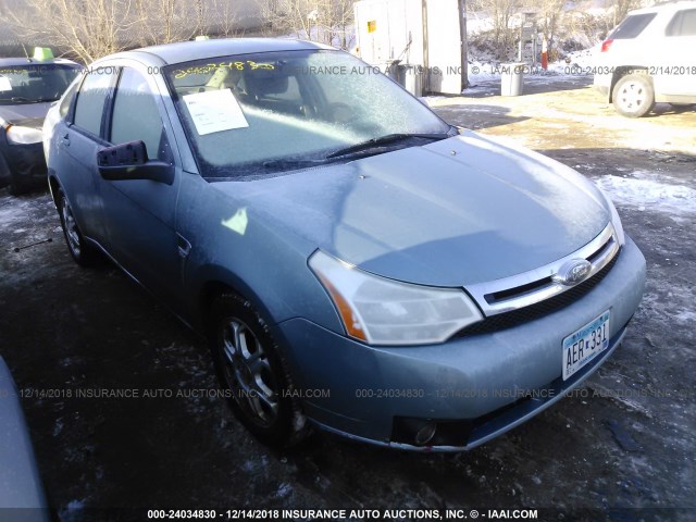 1FAHP35NX8W135277 - 2008 FORD FOCUS SE/SEL/SES BLUE photo 1