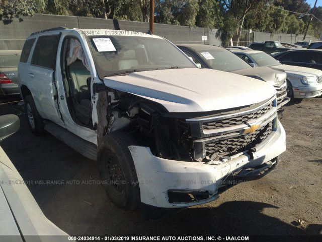 1GNSCBKCXFR234709 - 2015 CHEVROLET TAHOE C1500 LT WHITE photo 1