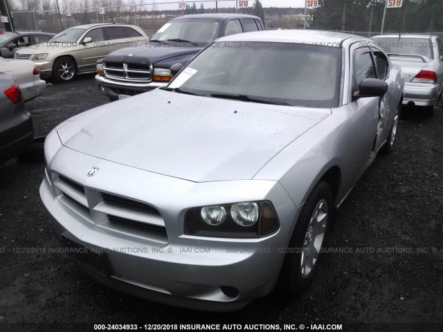 2B3KA43G97H707255 - 2007 DODGE CHARGER SE/SXT SILVER photo 2