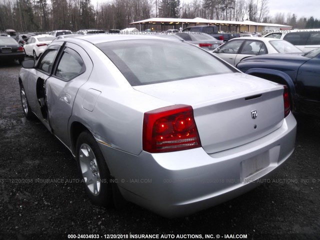 2B3KA43G97H707255 - 2007 DODGE CHARGER SE/SXT SILVER photo 3