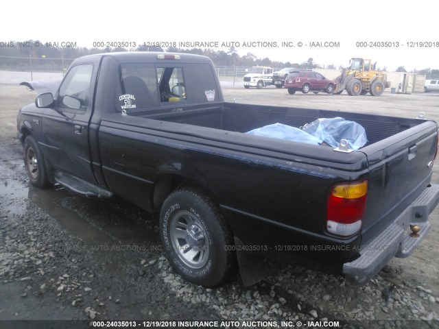 1FTYR10U3WUD06838 - 1998 FORD RANGER BLACK photo 3