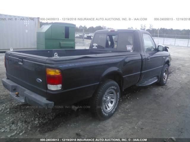 1FTYR10U3WUD06838 - 1998 FORD RANGER BLACK photo 4