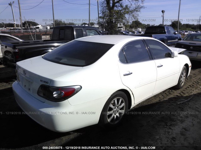 JTHBF30G520023975 - 2002 LEXUS ES 300 WHITE photo 4