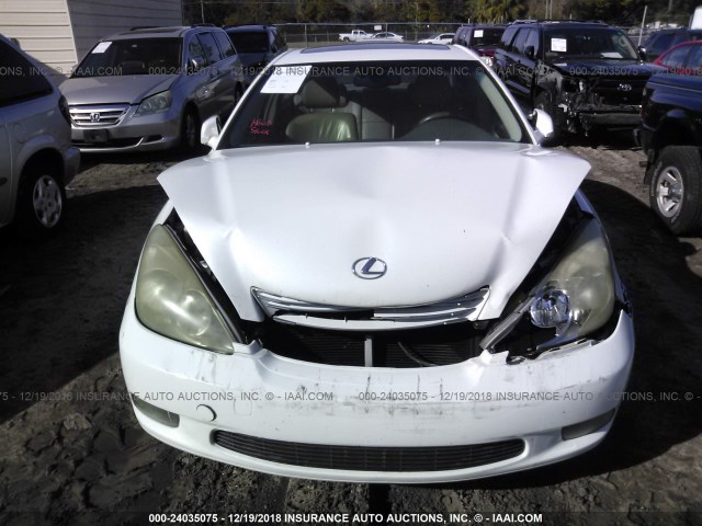 JTHBF30G520023975 - 2002 LEXUS ES 300 WHITE photo 6