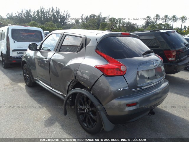 JN8AF5MV8DT216967 - 2013 NISSAN JUKE S/SV/SL GRAY photo 3