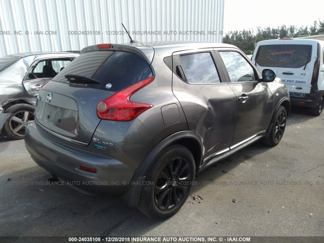 JN8AF5MV8DT216967 - 2013 NISSAN JUKE S/SV/SL GRAY photo 4