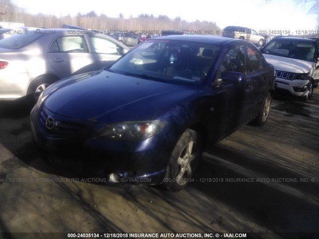 JM1BK123541138505 - 2004 MAZDA 3 S PURPLE photo 2