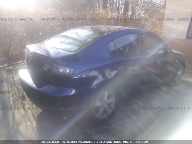 JM1BK123541138505 - 2004 MAZDA 3 S PURPLE photo 4