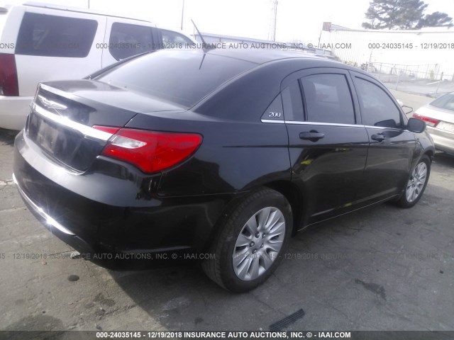 1C3CCBAB8EN213812 - 2014 CHRYSLER 200 LX BLACK photo 4