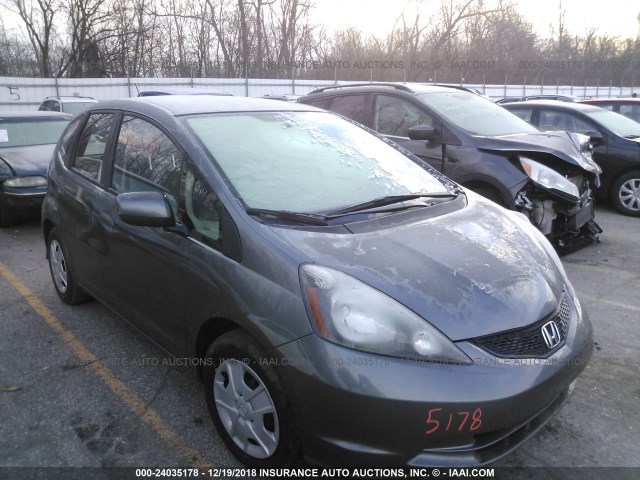 JHMGE8H34DC056460 - 2013 HONDA FIT GRAY photo 1