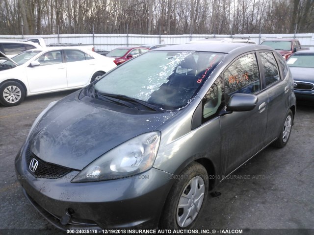 JHMGE8H34DC056460 - 2013 HONDA FIT GRAY photo 2